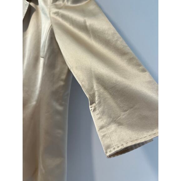 Doncaster DD Collection Silk & Cotton Gold Metallic Blazer Jacket Size 14 SG - Picture 3 of 10